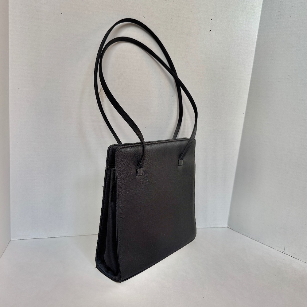 Sleek Black Structured Shoulder Bag
